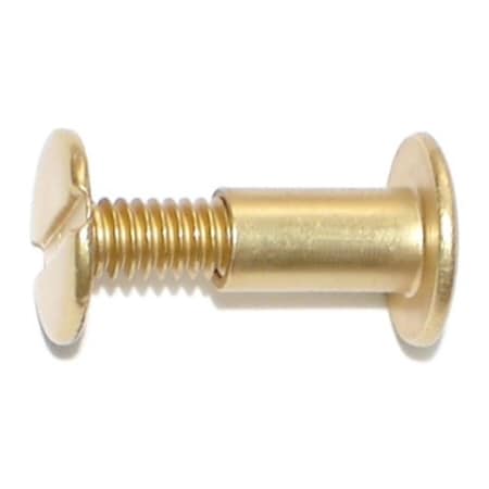 Midwest Fastener 3/8" Brl Lg, Brass Anodized Aluminum 10 PK 76542